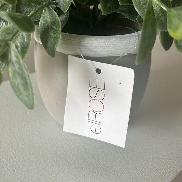 powder tea leaf in grey with upper white dip cement pot - Picture 2 of 2